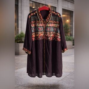 JOHNNY WAS embroided Tunic